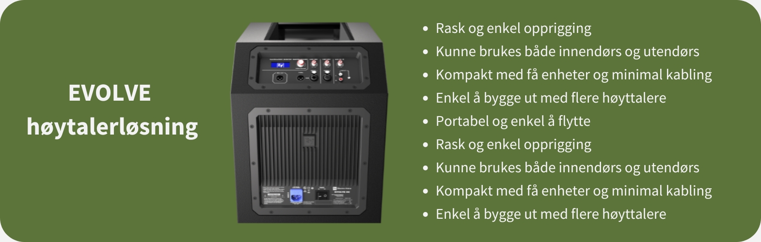 Evolve mobil høytalerløsning
